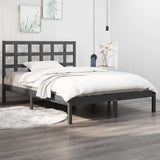 Vidaxl bedframe massief hout grijs 200x200 cm