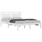Vidaxl bedframe massief hout wit 140x200 cm