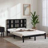 Vidaxl bedframe massief grenenhout zwart 140x190 cm
