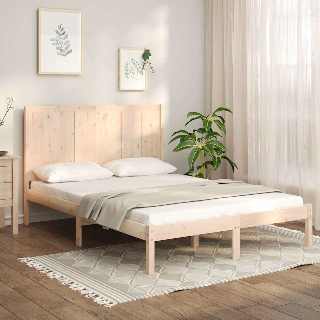 Vidaxl bedframe zonder matras massief grenenhout 140x190 cm