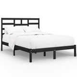Vidaxl bedframe massief hout zwart 140x190 cm