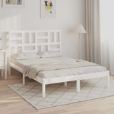 Vidaxl bedframe massief hout wit 120x200 cm