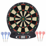 Vidaxl dartbord elektrisch met darts polypropeen zwart