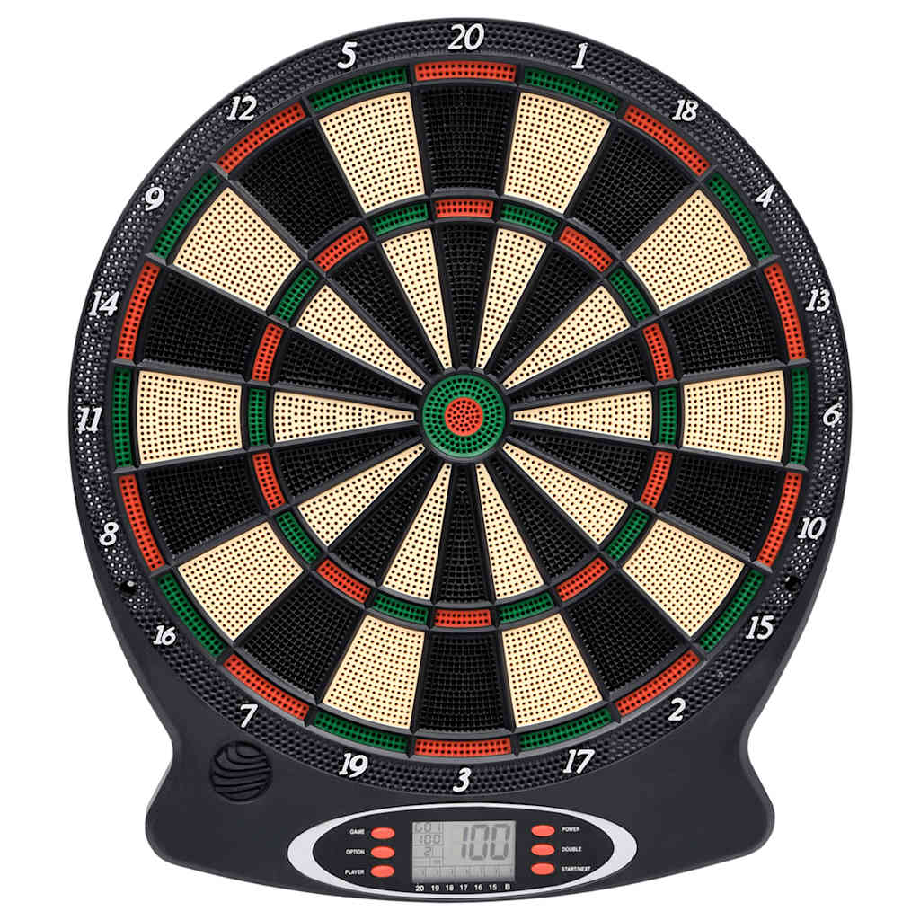 Vidaxl dartbord elektrisch met darts polypropeen zwart