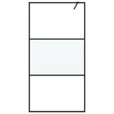 Vidaxl inloopdouchewand 100x195 cm halfmat esg-glas zwart