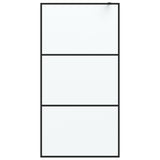 Vidaxl inloopdouchewand 100x195 cm mat esg-glas zwart