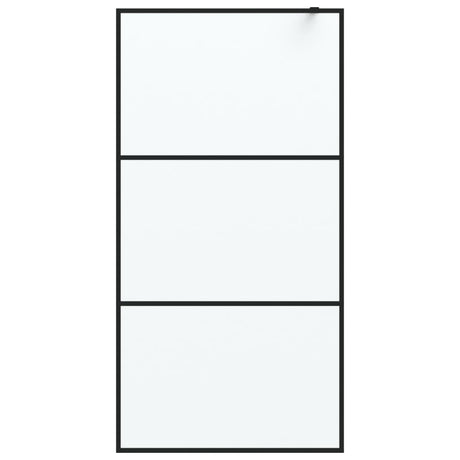 Vidaxl inloopdouchewand 100x195 cm mat esg-glas zwart
