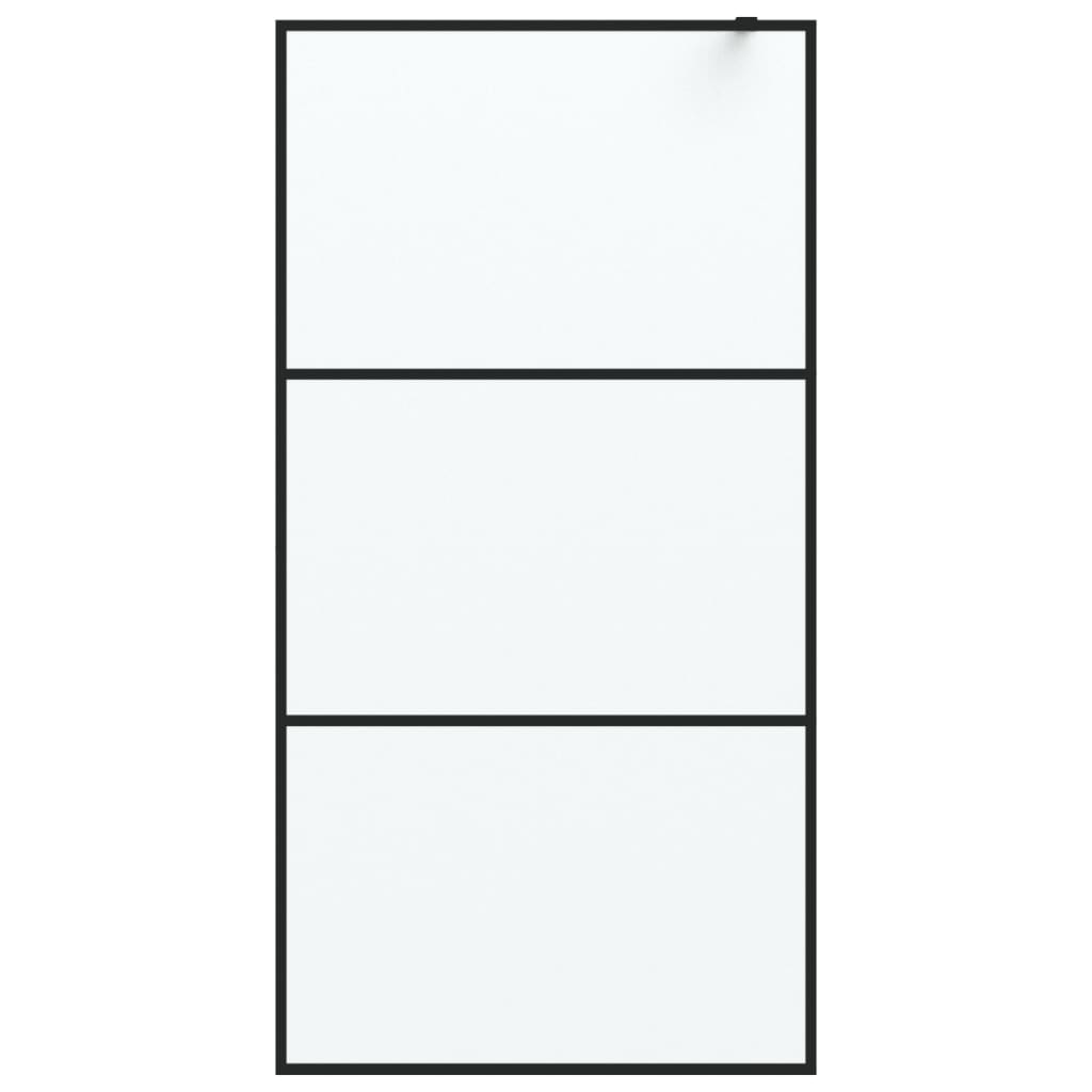 Vidaxl inloopdouchewand 100x195 cm mat esg-glas zwart