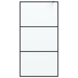 Vidaxl inloopdouchewand 100x195 cm mat esg-glas zwart