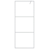 Vidaxl inloopdouchewand 80x195 cm transparant esg-glas zilverkleurig