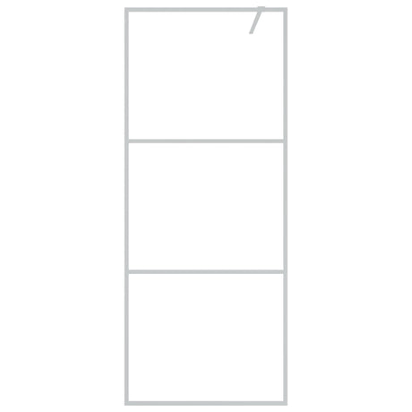 Vidaxl inloopdouchewand 80x195 cm transparant esg-glas zilverkleurig