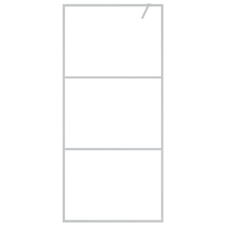 Vidaxl inloopdouchewand 90x195 cm transparant esg-glas zilverkleurig