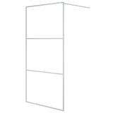 Vidaxl inloopdouchewand 100x195 cm transparant esg-glas zilverkleurig