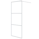 Vidaxl inloopdouchewand 80x195 cm transparant esg-glas wit