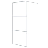 Vidaxl inloopdouchewand 90x195 cm transparant esg-glas wit