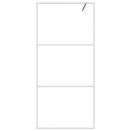 Vidaxl inloopdouchewand 90x195 cm transparant esg-glas wit