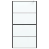 Vidaxl inloopdouchewand 100x195 cm mat esg-glas zwart