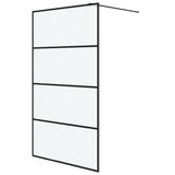 Vidaxl inloopdouchewand 115x195 cm mat esg-glas zwart