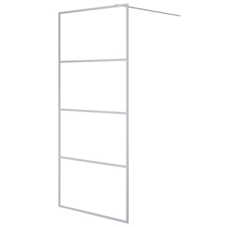 Vidaxl inloopdouchewand 90x195 cm transparant esg-glas zilverkleurig