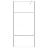 Vidaxl inloopdouchewand 90x195 cm transparant esg-glas zilverkleurig
