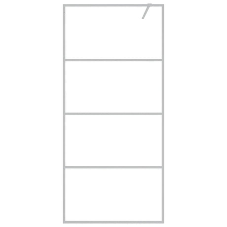 Vidaxl inloopdouchewand 90x195 cm transparant esg-glas zilverkleurig