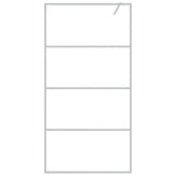 Vidaxl inloopdouchewand 100x195 cm transparant esg-glas zilverkleurig