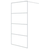 Vidaxl inloopdouchewand 100x195 cm transparant esg-glas wit