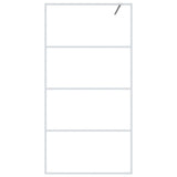 Vidaxl inloopdouchewand 100x195 cm transparant esg-glas wit