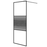 Vidaxl inloopdouchewand 80x195 cm transparant esg-glas zwart