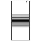 Vidaxl inloopdouchewand 90x195 cm transparant esg-glas zwart