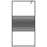 Vidaxl inloopdouchewand 100x195 cm transparant esg-glas zwart