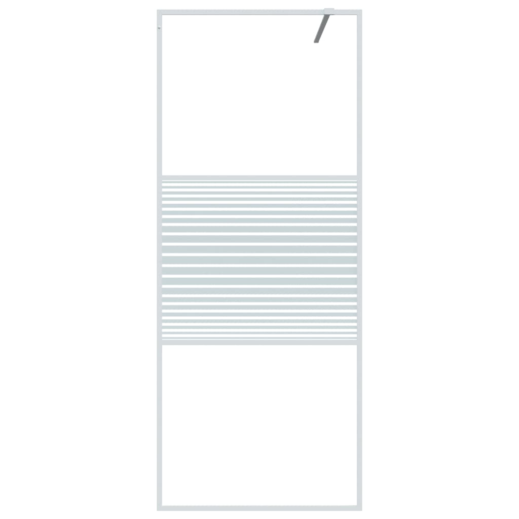 VidaXL Inloopdouchewand 80x195 cm transparant ESG-glas wit