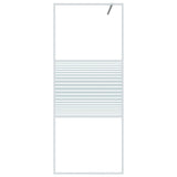 VidaXL Inloopdouchewand 80x195 cm transparant ESG-glas wit