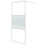 Vidaxl inloopdouchewand 90x195 cm transparant esg-glas wit