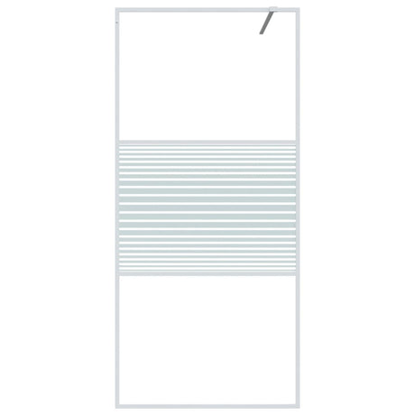 Vidaxl inloopdouchewand 90x195 cm transparant esg-glas wit