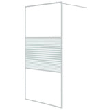 VidaXL Inloopdouchewand 100x195 cm transparant ESG-glas wit