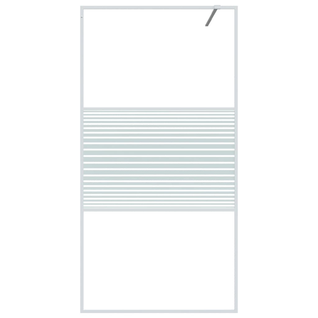 VidaXL Inloopdouchewand 100x195 cm transparant ESG-glas wit