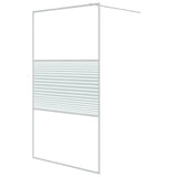 VidaXL Inloopdouchewand 115x195 cm transparant ESG-glas wit