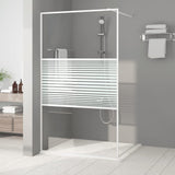 VidaXL Inloopdouchewand 115x195 cm transparant ESG-glas wit