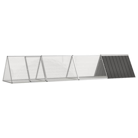 Vidaxl konijnenhok 403,5x80,5x71 cm gegalvaniseerd staal antraciet