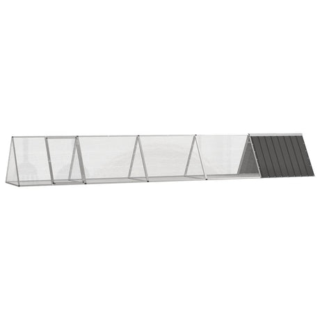 Vidaxl konijnenhok 504,5x80,5x71 cm gegalvaniseerd staal antraciet