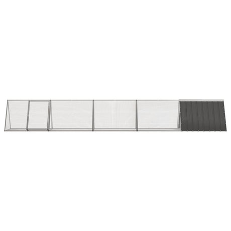 Vidaxl konijnenhok 504,5x80,5x71 cm gegalvaniseerd staal antraciet