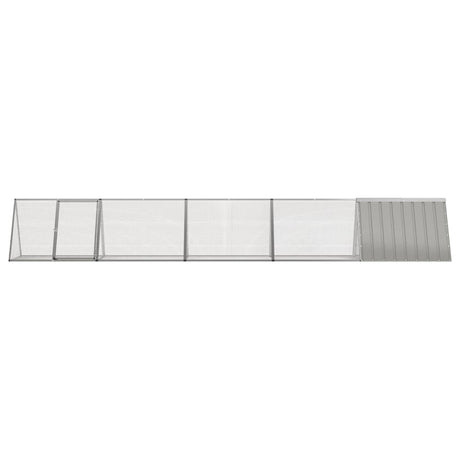 Vidaxl konijnenhok 504,5x80,5x71 cm gegalvaniseerd staal grijs