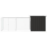 VidaXL Kippenhok 300x91x100 cm gegalvaniseerd staal antracietkleurig