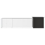 VidaXL Kippenhok 400x91x100 cm gegalvaniseerd staal antracietkleurig