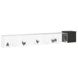 VidaXL Kippenhok 700x91x100 cm gegalvaniseerd staal antracietkleurig