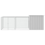 VidaXL Kippenhok 300x91x100 cm gegalvaniseerd staal grijs