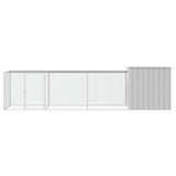 VidaXL Kippenhok 400x91x100 cm gegalvaniseerd staal grijs
