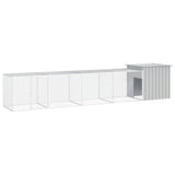 VidaXL Kippenhok 500x91x100 cm gegalvaniseerd staal grijs