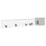VidaXL Kippenhok 600x91x100 cm gegalvaniseerd staal grijs